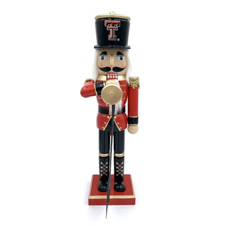 Texas Tech 14-inch nutcracker bugler figurine in red, black, and gold uniform