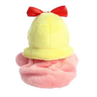 Back view of Aurora 5-inch Cindy-Lou Who Palm Pals plush with red bow on white background