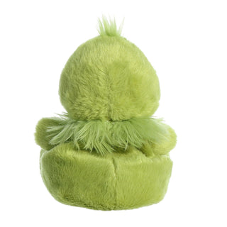 Back view of Aurora 5-inch Grinch Palm Pals green plush stuffed animal toy