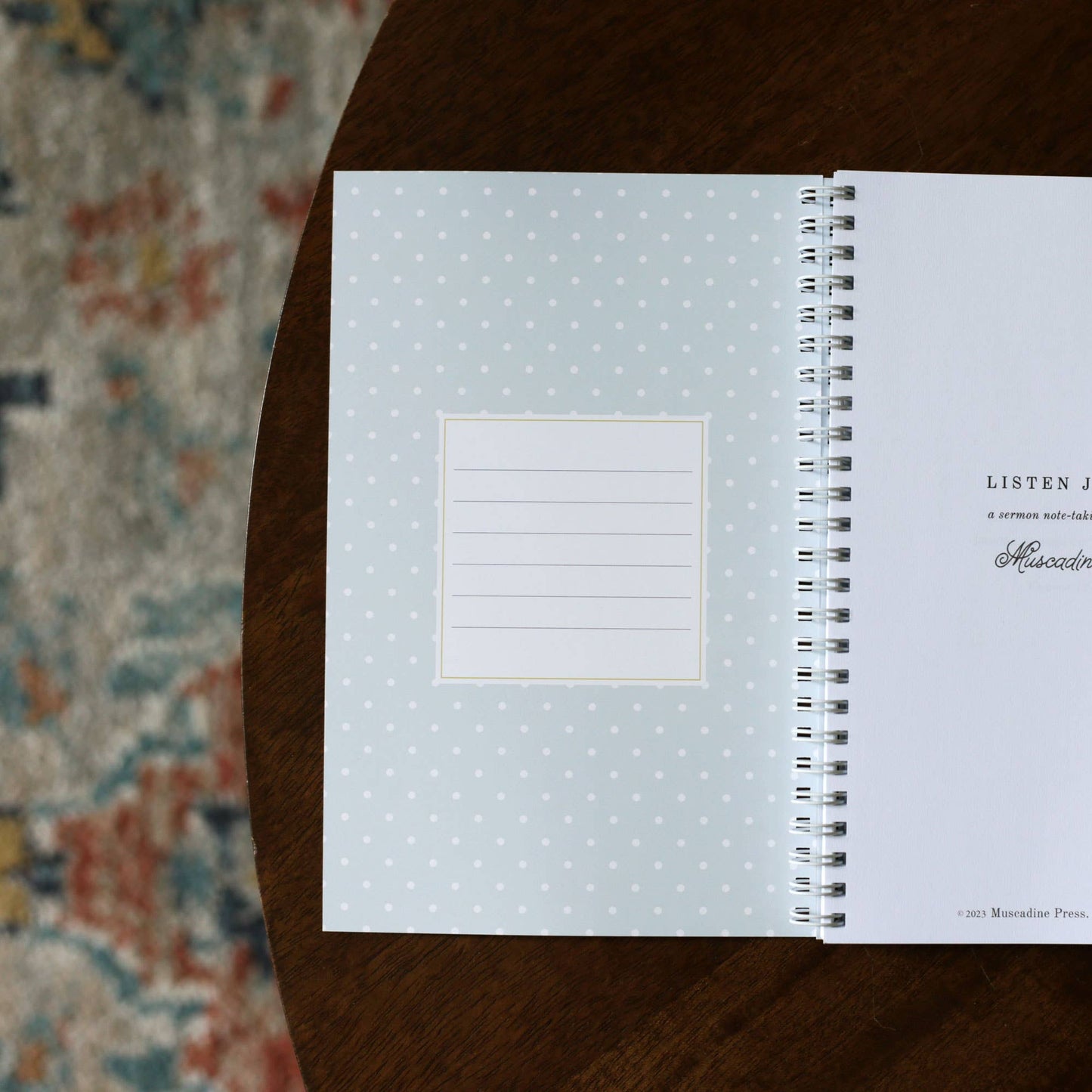 Listen Sermon Notebook, Marigold Floral