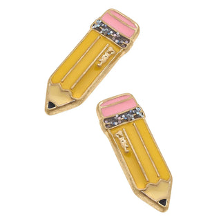 Canvas Women's Earrings #2 Pencil Enamel Stud Earrings