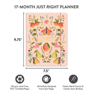 2027 Bella Flora Just Right Monthly Planner