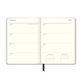 2027 Dots On Navy Medium Dual-Textured Planner
