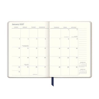 2027 Dots On Navy Medium Dual-Textured Planner
