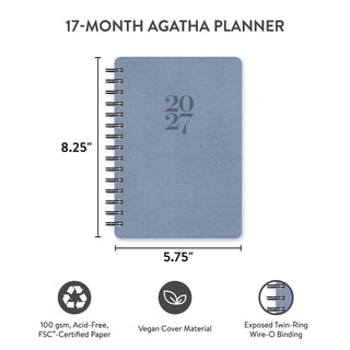 2027 Leisure Blue Agatha Planner