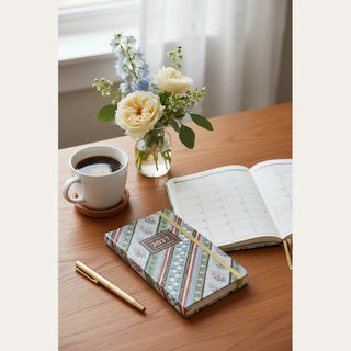 2027 planner with floral pattern on a white background