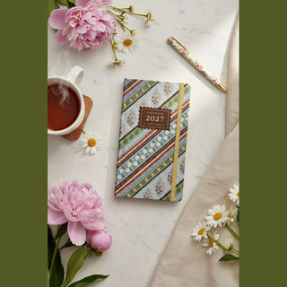 2027 planner with floral pattern on a white background