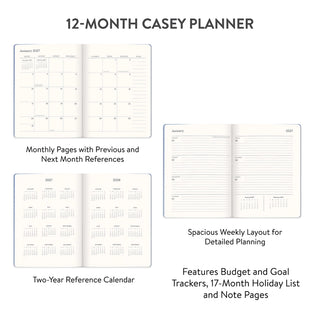 2027 Pressed in Blue Casey Planner