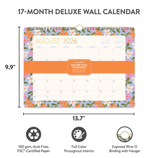 2027 Secret Garden Deluxe Wall Calendar