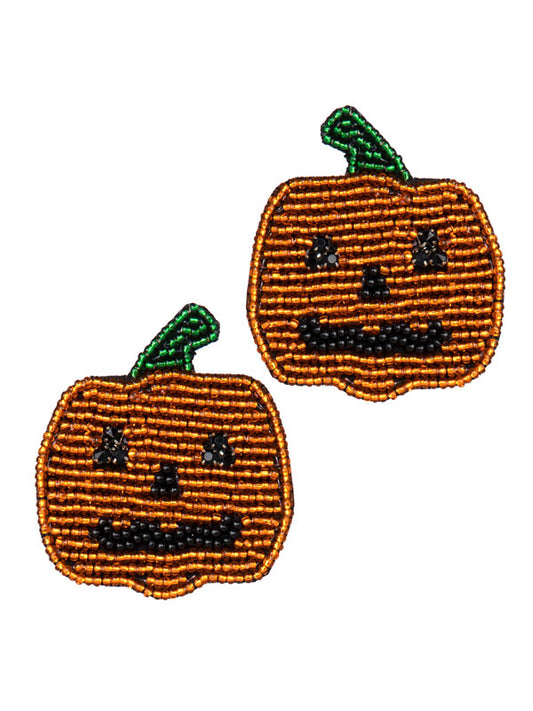 Pumpkin Seed Bead Earrings