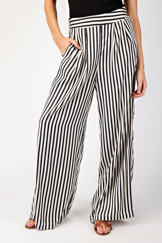 Striped Straight Leg Pants