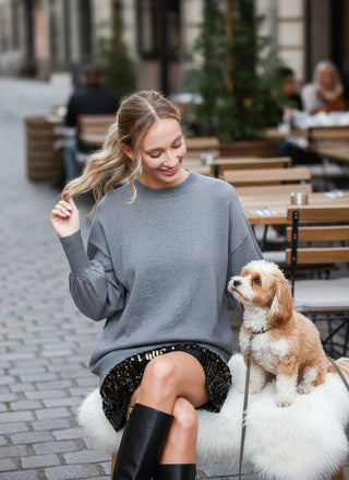 Long Balloon Sleeve Sweater