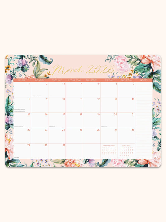 2026 Bella Flora Decorative Desk Blotter
