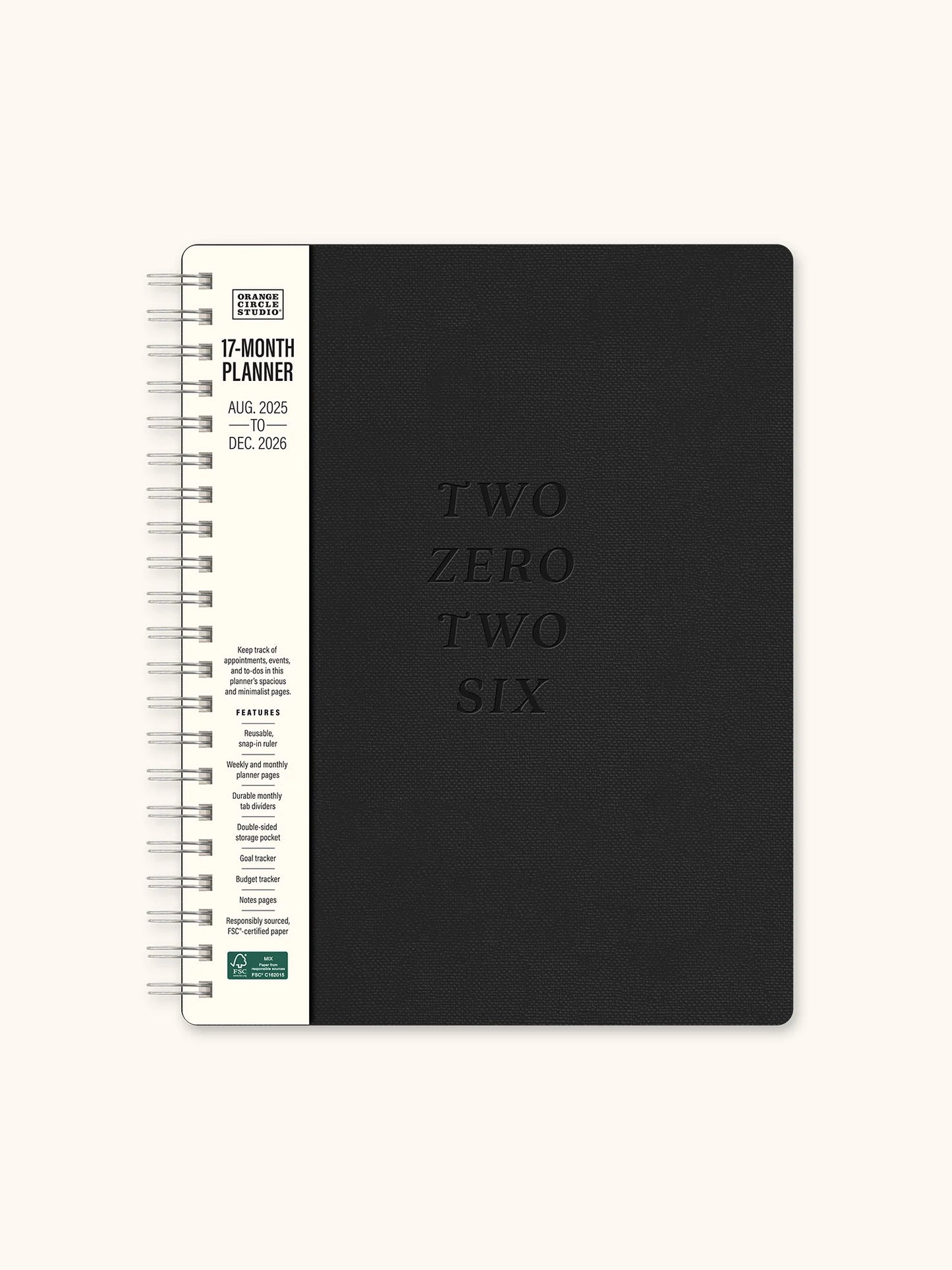 2026 Midnight Black Baxter Planner