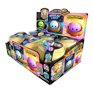 Fun Doh Mystery Squishy Dumpling slow-rise toy that changes color in sunlight, retail display box