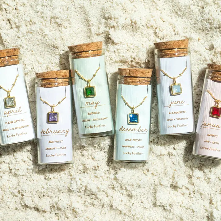 New Birthstone Bottle Necklace