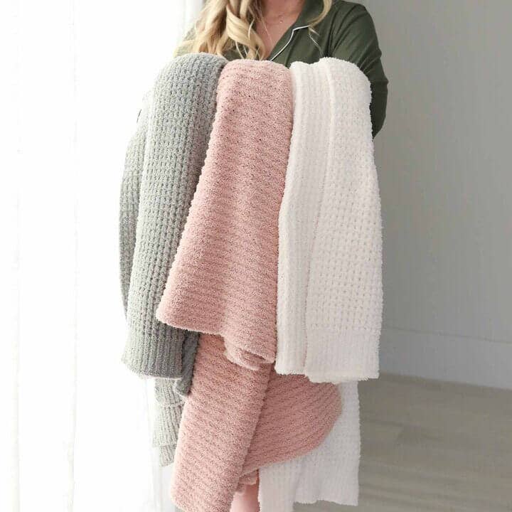 CuddleLane™ Luxe Waffle Blanket