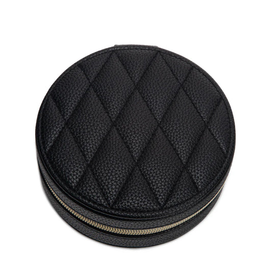 Leah Quilted Round Travel Case