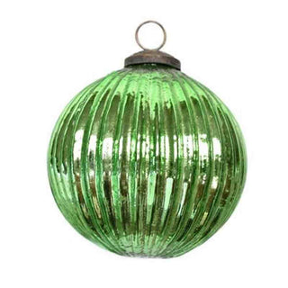 David Christopher's Collection Christmas Ornament 4" Green Mercury Glass Ornament