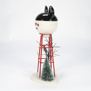 Department 56 Disney Mickey Mouse water tower collectible with Christmas tree decoration