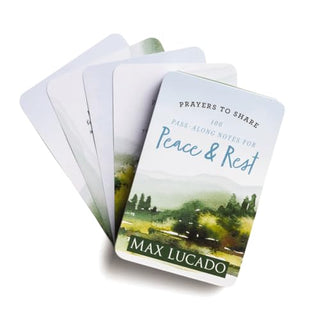 Max Lucado Prayers to Share 100 Pass Along Notes for Peace and Rest card set