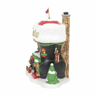 Department 56 Santa's Boot Shop Christmas village building with snow-covered roof and chimney