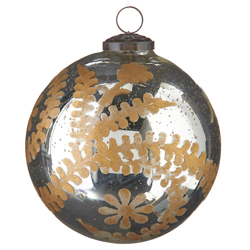 5" Mercury Glass Ball Ornament
