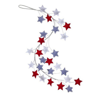 Decorative string with red, white, and blue stars 