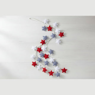 Decorative string with red, white, and blue stars