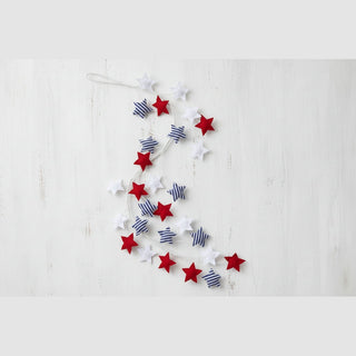 Decorative string with red, white, and blue stars 