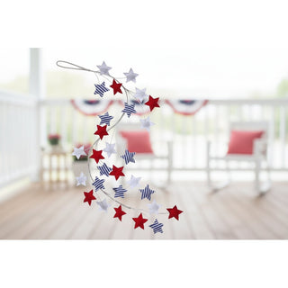 Decorative string with red, white, and blue stars