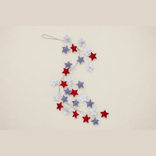 Decorative string with red, white, and blue stars