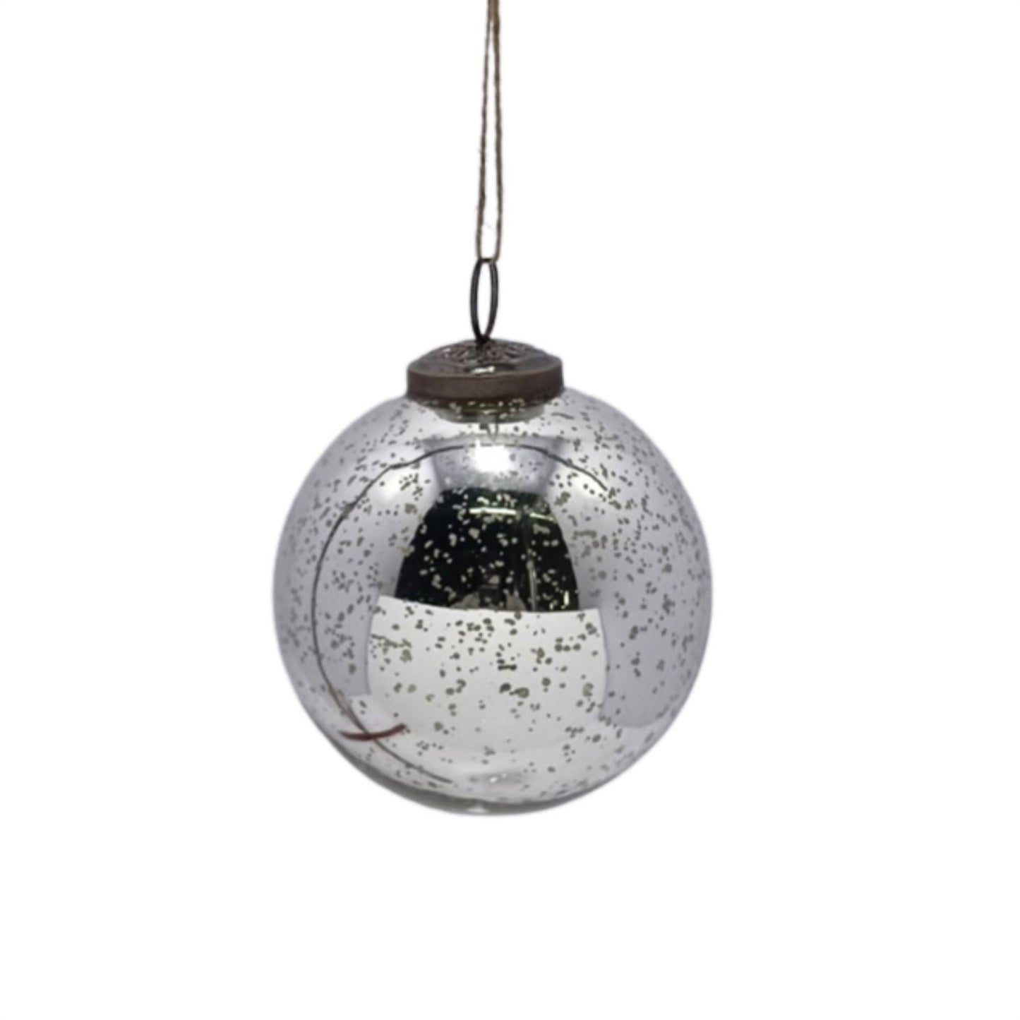 silver mercury glass ornament