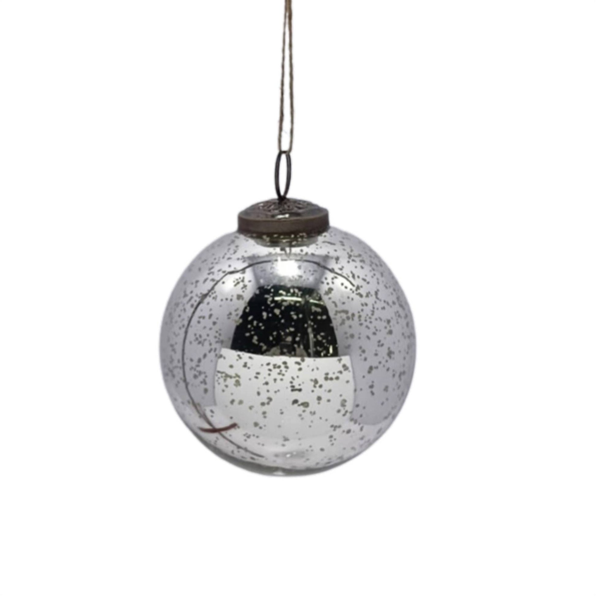 silver mercury glass ornament