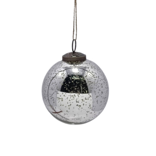 silver mercury glass ornament
