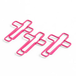 Pink Cross Paper Clips