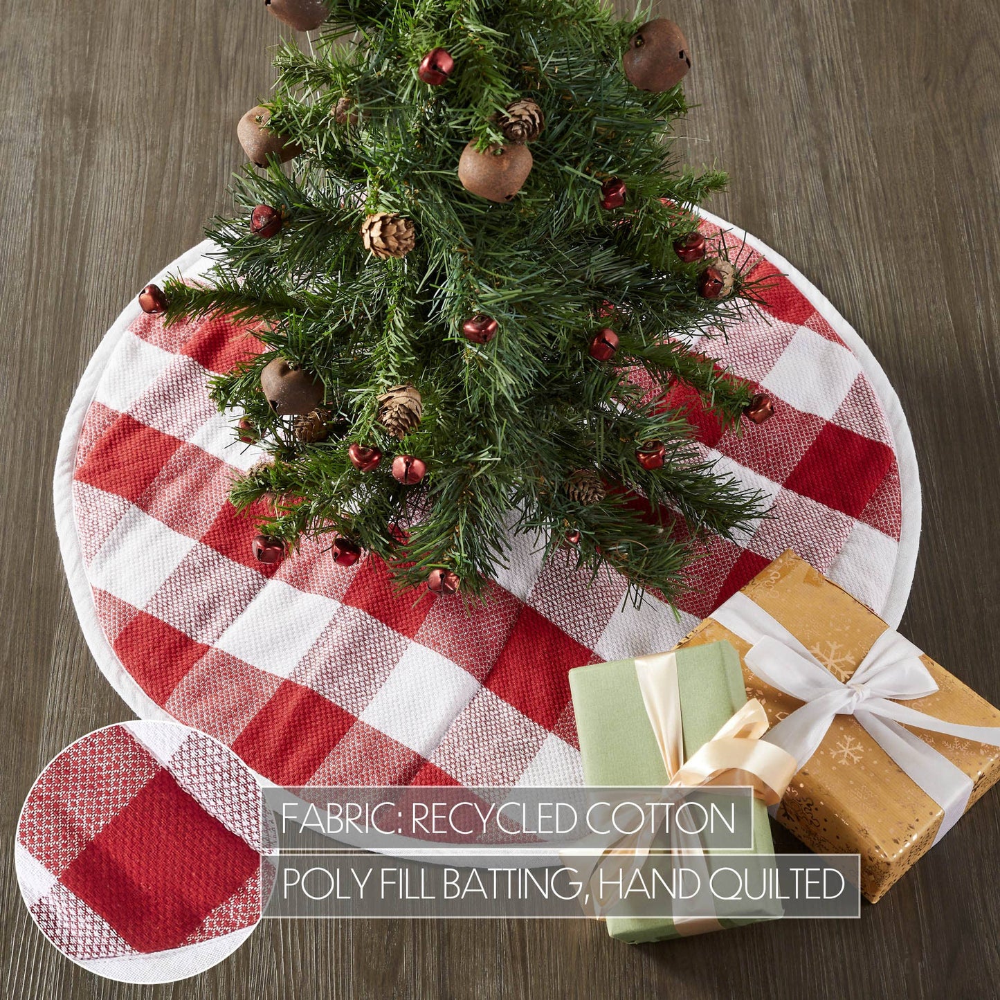 Annie Red Check Tree Skirt 24"