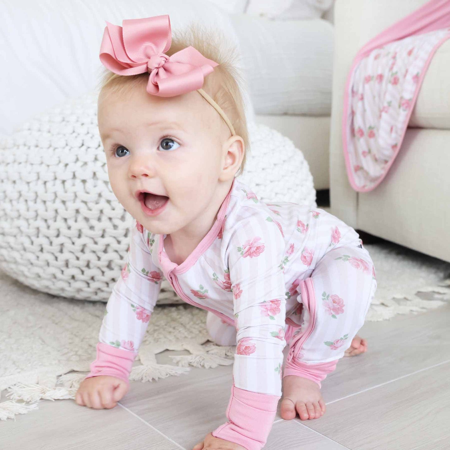 Rosy & Cozy Convertible Zip Romper