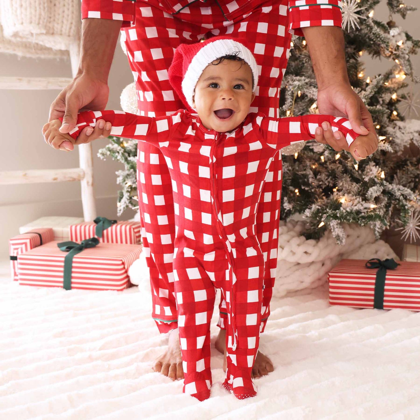 Christmas Bamboo Zipper Footies