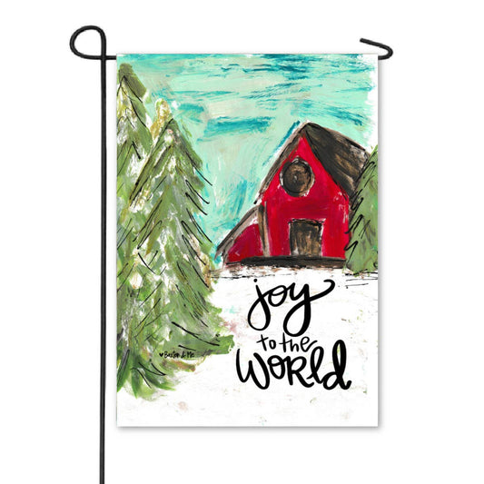 Joy to the World Barn Garden Flag