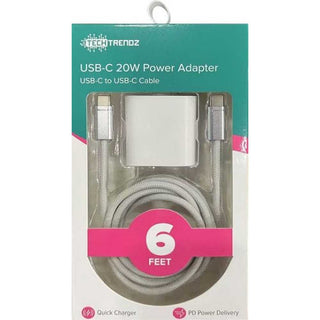 Trendz Mart Electronics 6 foot USB-C Fast Charger Set