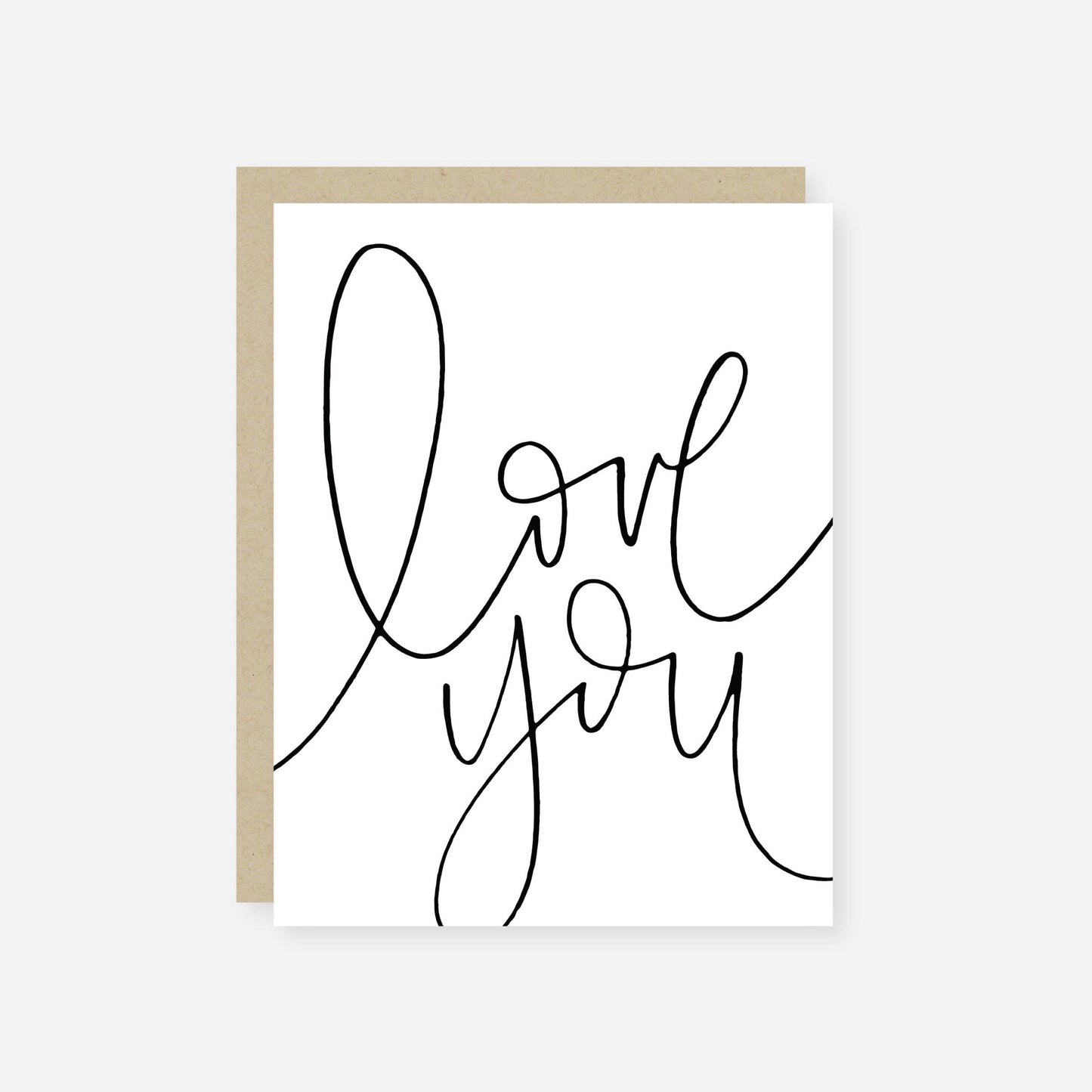 Penned love you card