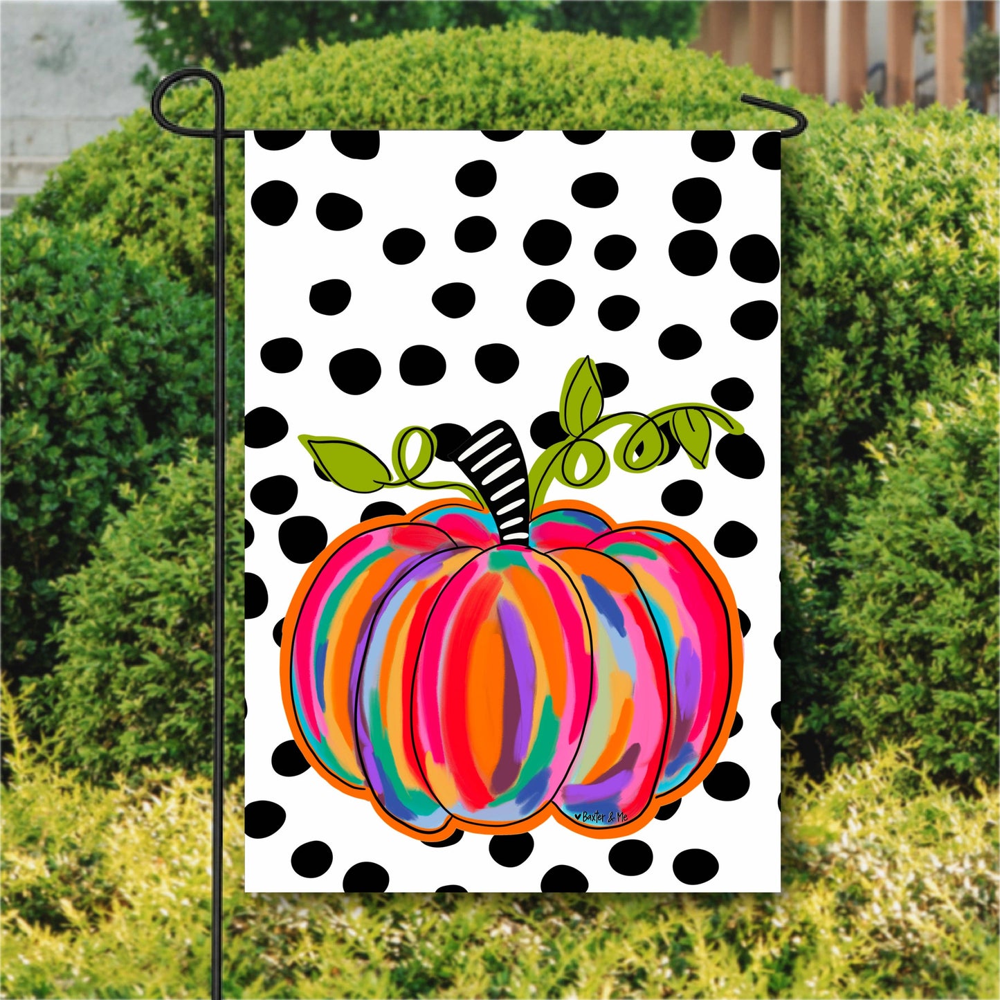 Colorful Pumpkin Garden Flag