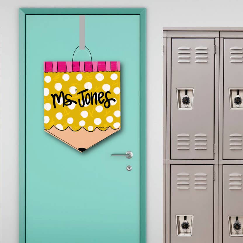 Personalizable Pencil Door Hanger - BLANK