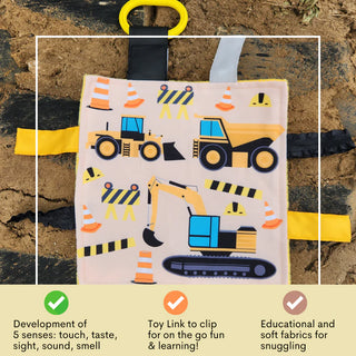 Construction Trucks Crinkle Sensory Toy