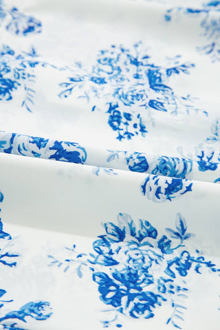 Viola Blue Floral  Blouse