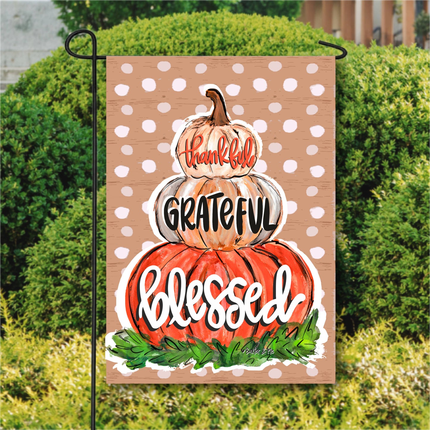 Thankful Pumpkin Garden Flag