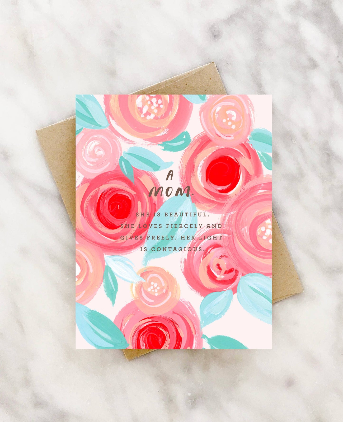 Mom definition floral mother's day card