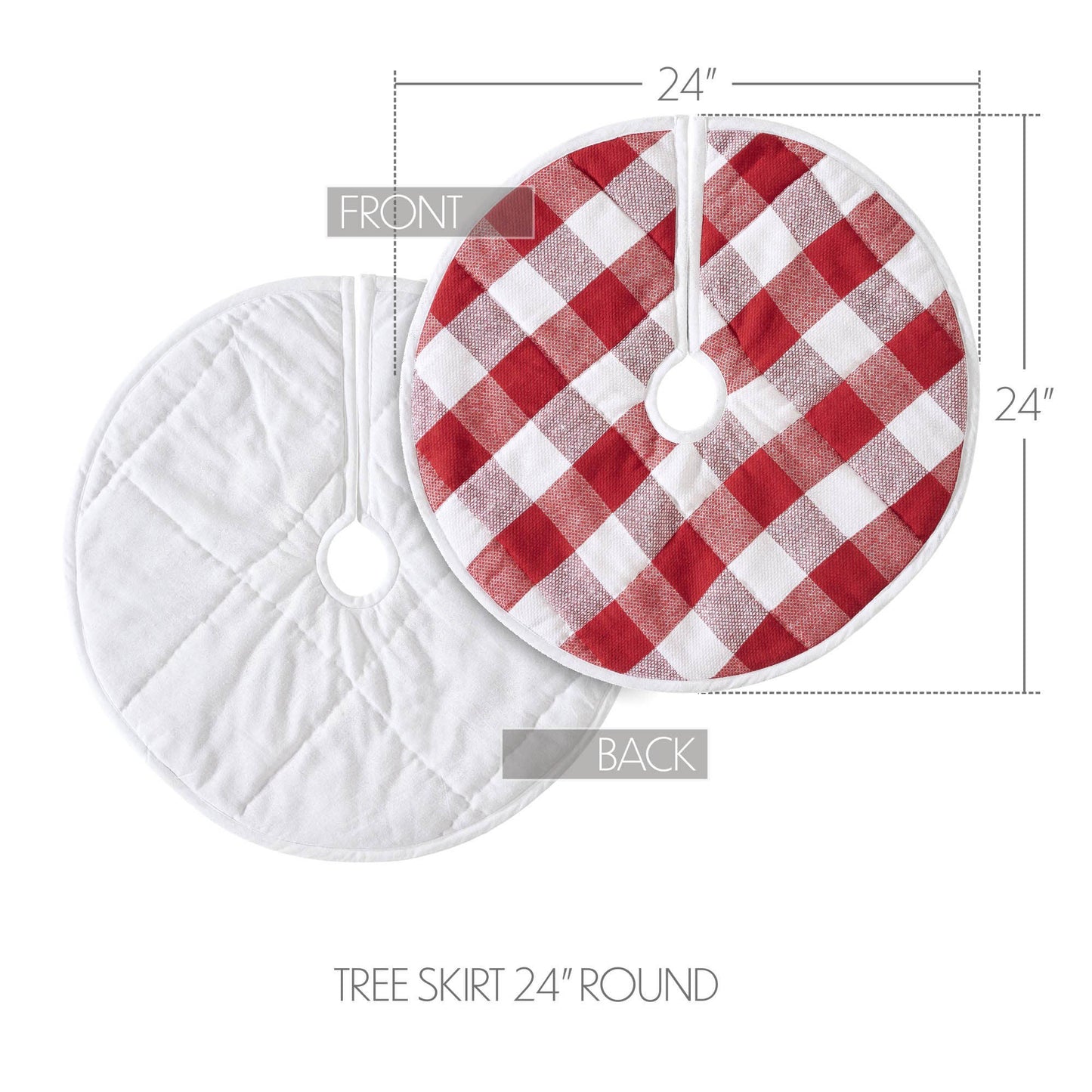 Annie Red Check Tree Skirt 24"