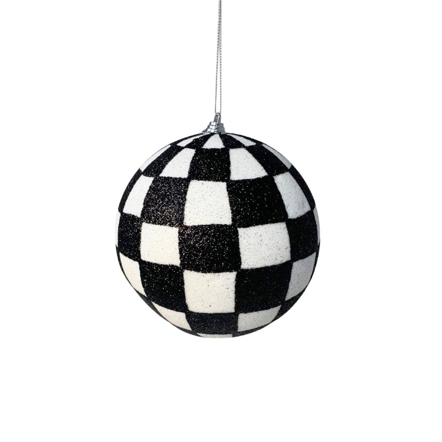 Check It Off The List Checkered Ball Ornament 6"